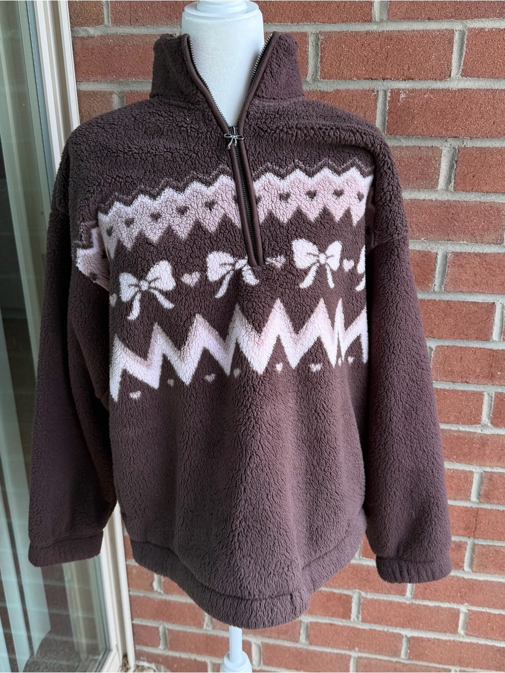 Hollister bow fleece jacket